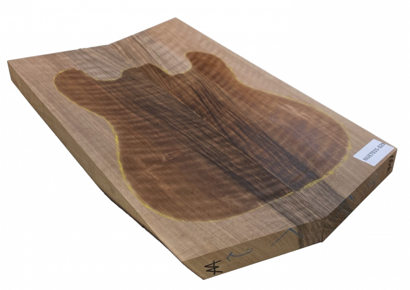 Body European Walnut AA, 2-pc. bookmatched Unique-Piece #029